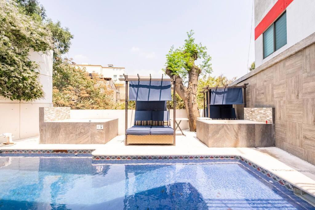 Loft Arte Y Diseno, Terraza, Asador, 3 Pantallas "Cuernavaca Somos El Unico Airbn Que Te Ofrece 2 Exclusivos Jacuzzis Profesionales Con Agua Caliente Y Sistema De Hidromasaje, Tipo Spa" Fraccionamiento Vigilancia 24 Horas Lägenhet Exteriör bild